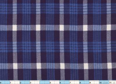 Blue White Shirt Plaid Flannel 2yds